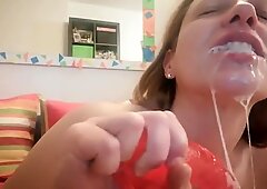 Try not to cum - chaturbate model in hottest show and extreme deepthroat
