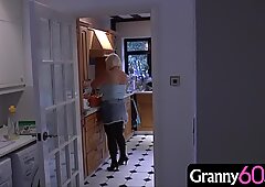 Granny comes home from a day of shopping and finds a young masked intruder in the house!